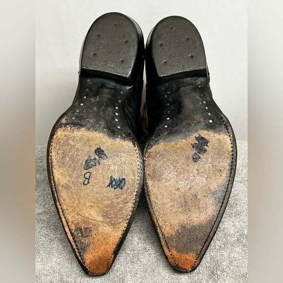 Vintage Justin Style #K5646 Leather Lizard Skin Cream  Western Cowboy Boots 11 D - Picture 7 of 9